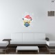 Minion in Christmas Santa Hat Vinyl Decal 