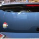 Minion in Christmas Santa Hat Vinyl Decal 
