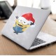 Minion in Christmas Santa Hat Vinyl Decal 