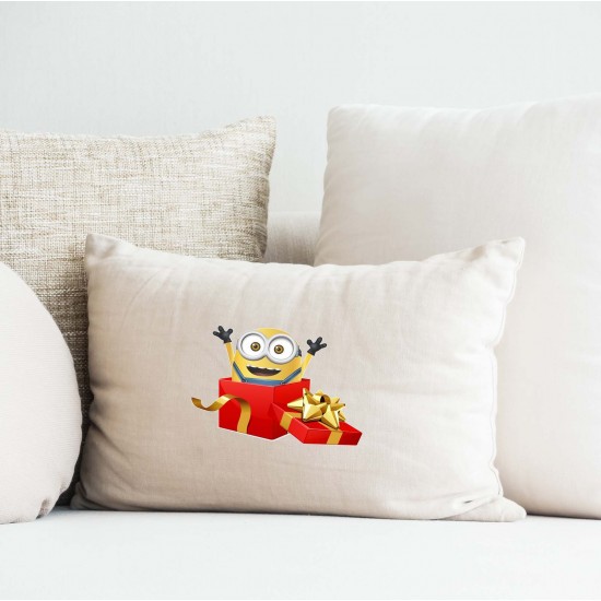 Minion Christmas Present Vinyl Iron-On Decal 