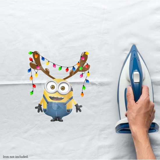 Minion Christmas Reindeer Vinyl Iron-On Decal 