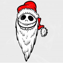 The Nightmare before Christmas Santa Jack Head Static Cling Decal