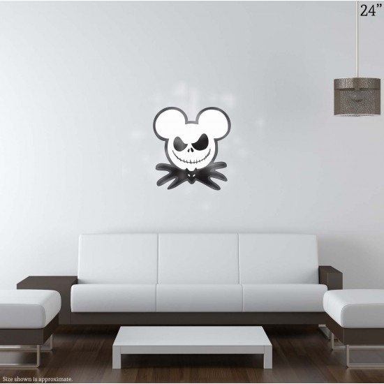 Mickey Jack Skellington Head Vinyl Decal