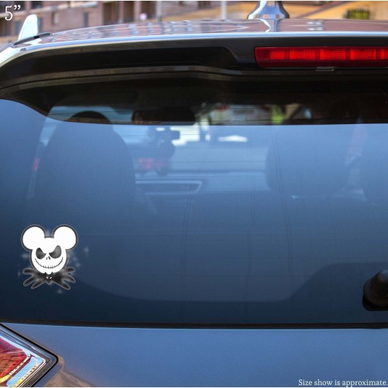 Mickey Jack Skellington Head Vinyl Decal