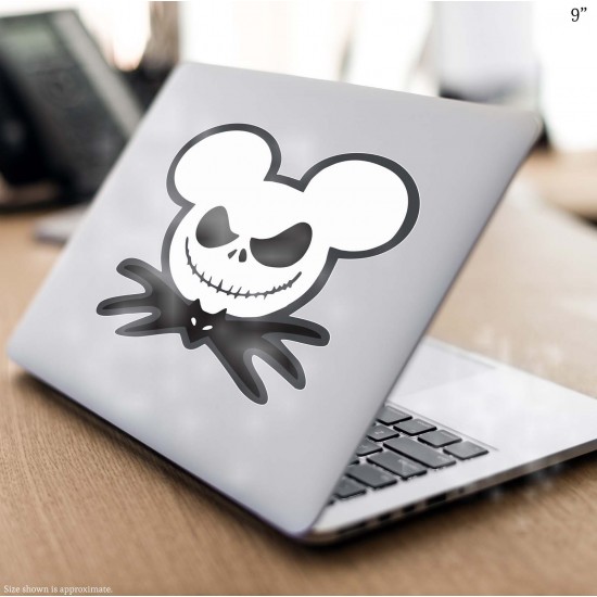 Mickey Jack Skellington Head Vinyl Decal