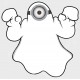 Minion Halloween Ghost Static Cling Decal 