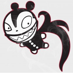 The Nightmare before Christmas Creepy Teddy Static Cling Decal 