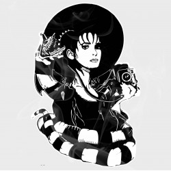 Beetlejuice Lidia Static Cling Decal 