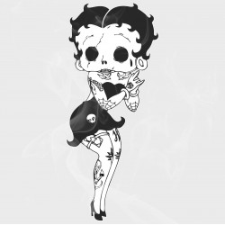 Betty Boop Zombie Static Cling Decal 