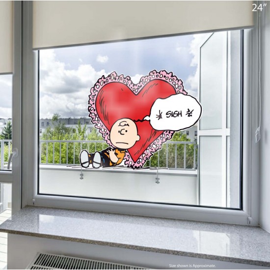 Comic Classics Sigh Valentine's Day Static Cling Decal