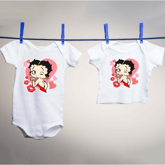 Betty Boop Kiss Vinyl Iron-On Decal 