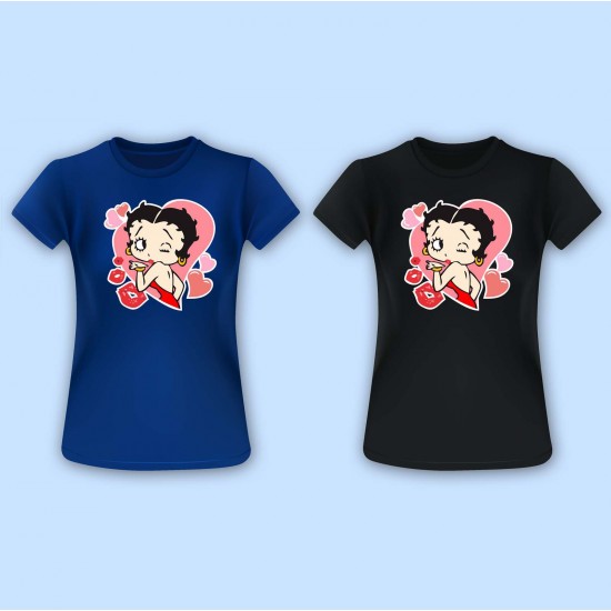 Betty Boop Kiss Vinyl Iron-On Decal 