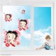 Betty Boop Kiss Static Cling Decal 