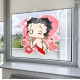 Betty Boop Kiss Static Cling Decal 