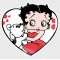 Betty Boop & Pudgy Love Vinyl Iron-On Decal 
