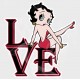 Betty Boop Love Static Cling Decal