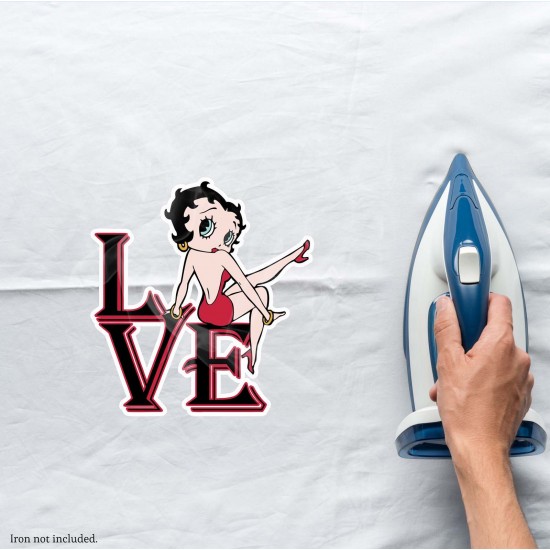 Betty Boop Love Vinyl Iron-On Decal
