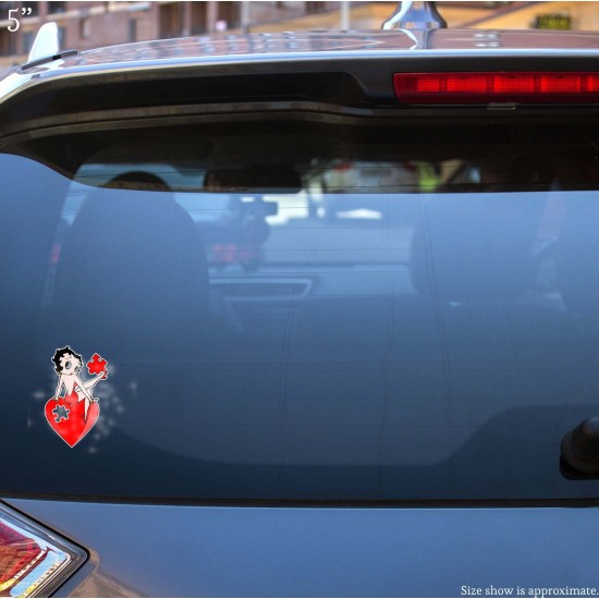 Betty Boop Heart Puzzle Vinyl Decal 