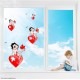 Betty Boop Heart Puzzle Static Cling Decal 