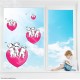 Dalmatians Puppy Bottoms Heart Static Cling Decal