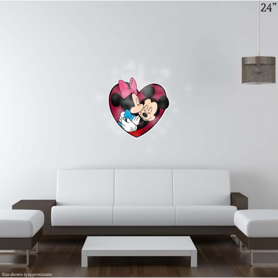 Mickey & Minnie Heart Collection (Kiss) Vinyl Decal 