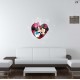 Mickey & Minnie Heart Collection (Kiss) Vinyl Decal 