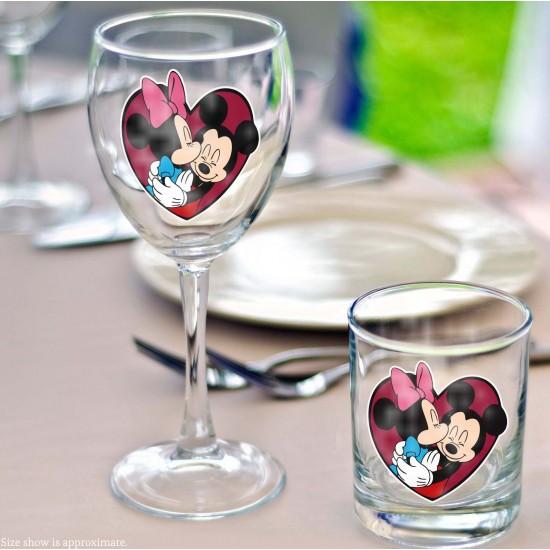 Mickey & Minnie Heart Collection (Kiss) Vinyl Decal 