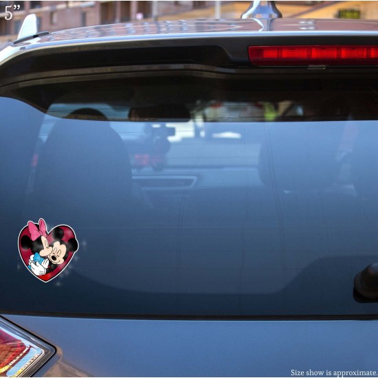 Mickey & Minnie Heart Collection (Kiss) Vinyl Decal 