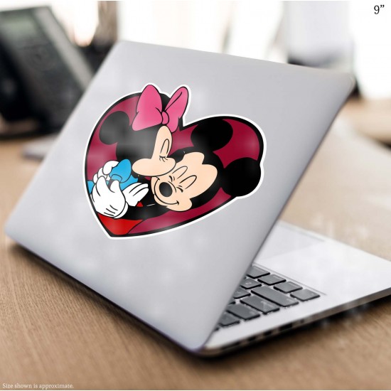 Mickey & Minnie Heart Collection (Kiss) Vinyl Decal 
