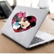 Mickey & Minnie Heart Collection (Kiss) Vinyl Decal 