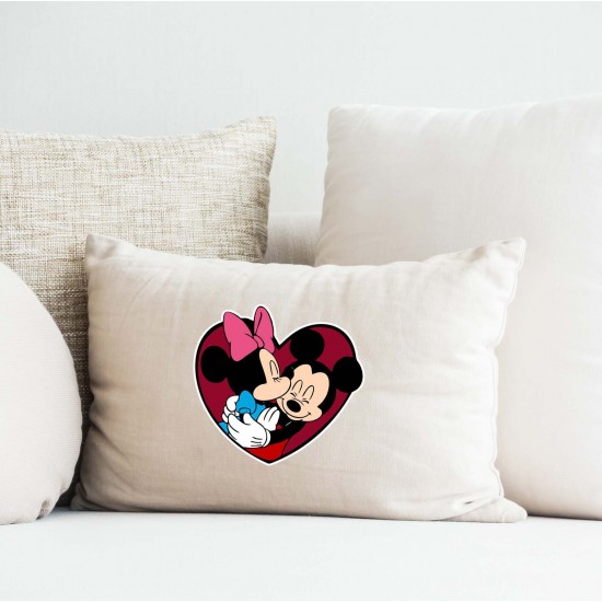 Mickey & Minnie Mouse Kiss Iron-On Patch