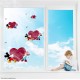 Mickey & Minnie Heart Collection (Hide & Seek Heart) Static Cling Decal 
