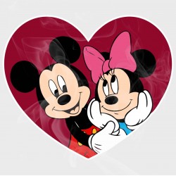 1 PC - 3 ⁵/₆₄” Disney Minnie Mouse Red Heart Cool Iron On