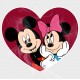 Mickey & Minnie Heart Collection (Love) Static Cling Decal 
