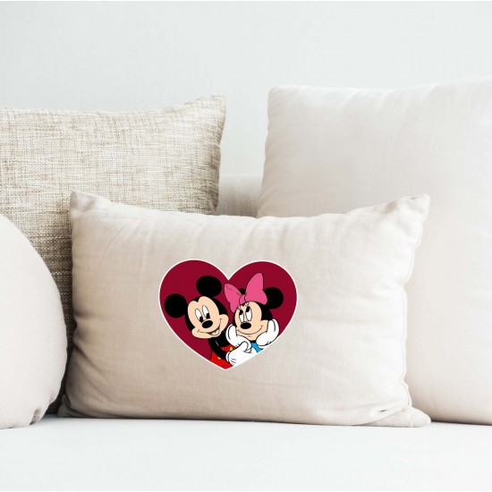 Mickey & Minnie Heart Collection (Love) Vinyl Iron-On Decal 