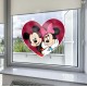 Mickey & Minnie Heart Collection (Love) Static Cling Decal 