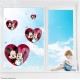 Mickey & Minnie Heart Collection (Hug) Static Cling Decal 