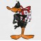 Daffy Duck Heart Present Static Cling Decal