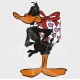 Daffy Duck Heart Present Static Cling Decal