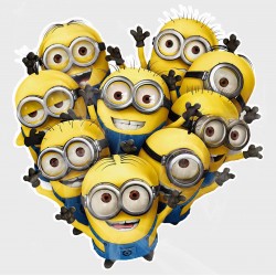 Minion Heart Static Cling Decal 