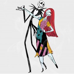 The Nightmare before Christmas Jack & Sally Dancing Static Cling Decal 