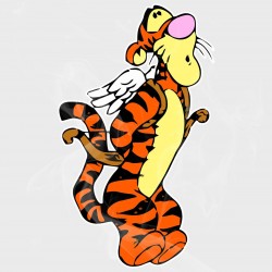 Tigger Cupid Static Cling Decal
