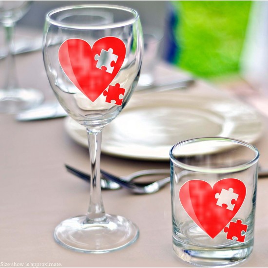 Heart Puzzle with Missing Piece Vinyl Decal 