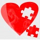 Heart Puzzle with Missing Piece Static Cling Decal 