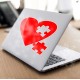 Heart Puzzle with Missing Piece Vinyl Decal 