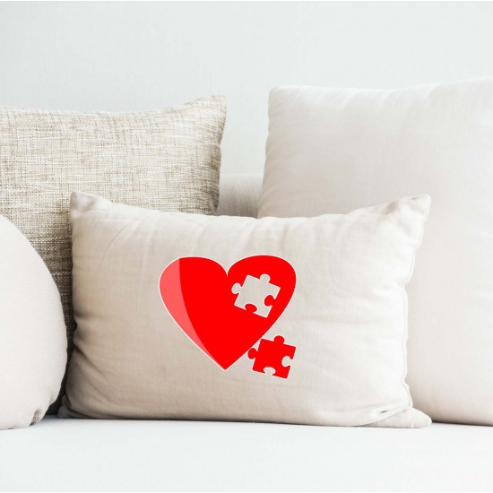 Heart Puzzle with Missing Piece Vinyl Iron-On Decal 