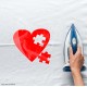 Heart Puzzle with Missing Piece Vinyl Iron-On Decal 