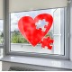 Heart Puzzle with Missing Piece Static Cling Decal 