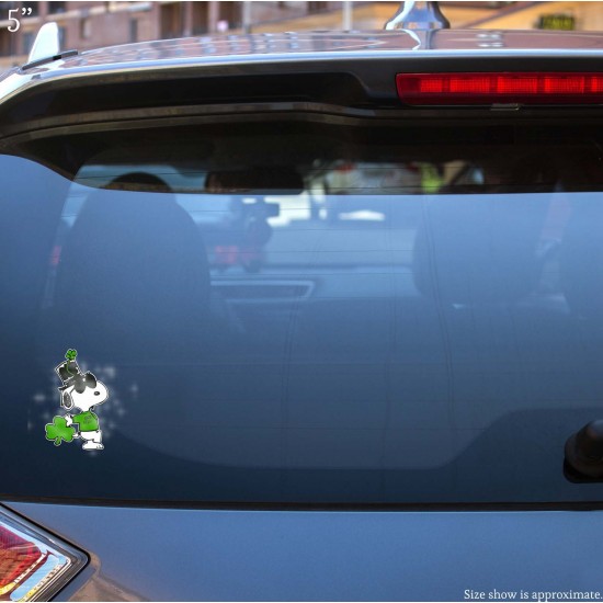 Peanuts Snoopy 100% Irish St Patrick's Day Vinyl Decal