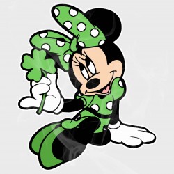 Minnie St Patrick's Day Static Cling Decal
